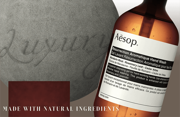 Aesop luxury product web design